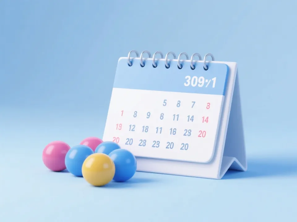 历史开奖与日历示意图